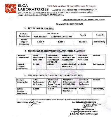 Exothermic Welding Certificate | Amiable - AURAWELD®